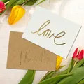 Carte d'invitation Love & thank you en papier Kraft 10 pièces carte d'invitation de mariage carte
