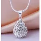 Chaîne en strass plaqué argent blanc 10x14mm 10 pièces/lot perles micro pavé disco collier en