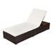 Outdoor Single Wicker Adjustable Chaise Lounge Chair