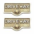 2 Switch Plate Tags DRIVEWAY Name Signs Labels Brass Traditional Engraved Wall Light Switch Cover Labels | Renovators Supply