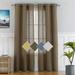 HOMERRY Farmhouse Window Drapes for Bedroom Linen Blend Textured Grommet Window Curtain Brown 37 x 72 inch 2 Panels
