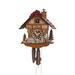 Cuckoo Clock Black Forest house with moving clock peddler