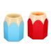 Uxcell Pencil Holder Pen Holder for Desk Cute Plastic Pencil Holders Cup Organizer Pencil Shape Blue Red