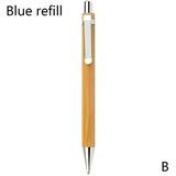 1PC Ballpoint Pen Sets Bamboo Wood Writing Instrument Ballpoint For workplace Supplies office School cm Pen 1.0 Student-NEW