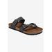 Women's Gracie Sandal by White Mountain in Black Leather (Size 5 M)