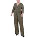 3/4 Sleeve Belted Jumpsuit