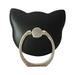 LA TALUS Mobile Phone Rotating Holder Cats Shape High-viscosity Zinc Alloy Ring Buckle Black