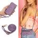 Wallet Case for iPhone 13 Pro Max with Zipper Pouch Magnetic PU Leather Flip Folio Stand Card Slot with Hand Strap and Cross Body Strap Case Cover for iPhone 13 Pro Max Purple