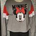 Disney Tops | Disney Minnie Mouse Sweater Womens Xs | Color: Gray/Red | Size: Xs