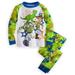 Disney Pajamas | Disney Toy Story 2 Pc Long Sleeve Pajama Set Nwt | Color: Green/White | Size: 5b