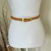 Jessica Simpson Accessories | Jessica Simpson Thin Orange Snake Embossed Leather Belt | Color: Gold/Orange | Size: S