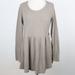 Anthropologie Tops | Anthropologie Easel Womens Medium Waffle Knit Peplum Knit Tunic Top | Color: Brown | Size: M