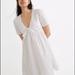 Madewell Dresses | Madewell Front-Tie Mini Dress Xs Nwt | Color: Cream | Size: 0
