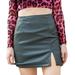 Qufokar Girls Tennis Skirt Hot Tennis Skirt Ladies Stretch Leather Skirt Low Waist Slit Mini Skinny Pencil Work Skirt