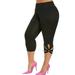 KI-8jcuD Plus Size Compression Leggings Leggings Size Women Fashion Waist Elastic Casual Hollow Solid Plus Pants Pants Pants For Women Womens Leggings With Pockets Under Shorts Women Cotton High Sho