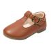 JDEFEG Fashion Shoes for Kids Girl Shoes Small Leather Shoes Single Shoes Children Dance Shoes Girls Performance Shoes Toddler Shows Size 10 Brown 26