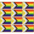 12/24/100/150 Pcs New Intersex Inclusive Progress Pride Pin Brooches Rainbow Gay Flag Badge Brooch LGBT Enamel Progressive Lapel Badges Pins Bulk Decoration for Clothes and Bags Gifts (100)