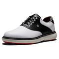 FootJoy Men's Fj Traditions Spikeless Golf Shoe, White Black Grey, 6.5 UK