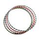 Dealx Xone Glittering Weighted Hula Hoop for Adults and Kids, Fitness Exercise Hoop for Indoor/Outdoor Use, Fitness hula hoops Multicolor Stripes (Pack of 20, Small (55cm))