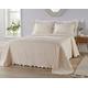 Duvet and Pillow Company CREAM DOUBLE BEDSPREAD Matelassé Bedspreads & Coverlets FLORAL TEXTURED FRENCH STYLE Summer Blankets Throws for Beds (240 x 260cm)