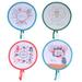 4 Pcs Cartoon Pattern Foldable Adorable Pattern Round Handheld Folding Fans Wedding Decoration Birthdays Home Gifts ï¼ˆRandom Styl