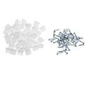 50pcs White Color Plastic Furniture Chest Drawer Bottom Repair Fixing Mend Mending Wedges with Screws