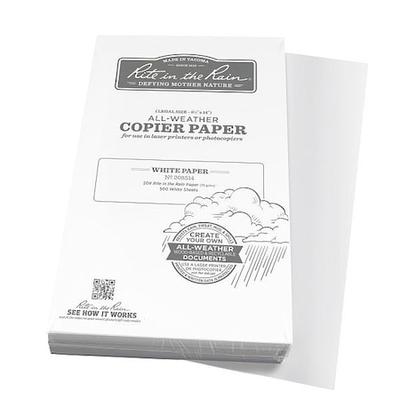 RITE IN THE RAIN 208514 Waterproof Laser Paper,20 lb,PK500