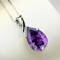 Pendentifs et pendentifs bijoux pour femmes colliers en cristal violet à la mode pendentifs en