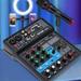 Colorfullrain 4 Channels Bluetooth Studio Audio Mixer USB DJ Live Sound Mixing Console NEW