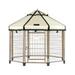 Pet Gazebo Indoor Outdoor Dog Kennel Play Pen with Waterproof Market-Top Cover Beach Sand 4-ft