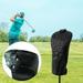 Golf Club Head Cover with Interchangeable Number Tag Waterproof Headcover Plush Lined PU Leather for 2 3 for Men Women