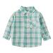 Toddler Kids Baby Boys Shirts Button Down Western Shirts Boys Outfit Toddler Buffalo Plaid Shirts For Spring Summer Boys Long Sleeve Shirts Boys 18 Shirts