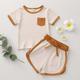 Tejiojio Girls and Toddlers Soft Cotton Clearance Toddler Baby Summer Round Neck Short Sleeve T-shirt Casual Shorts Clothes Set