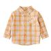 Toddler Kids Baby Boys Shirts Button Down Western Shirts Boys Outfit Toddler Buffalo Plaid Shirts For Spring Summer Boys Long Sleeve Shirts Boys 18 Shirts