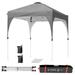 Gymax 6.6x6.6 FT Pop up Canopy Tent Shelter Height Adjustable w/ Roller Bag Grey