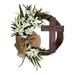 Xmarks 15.75 in/17.7 in Easter Wreath Decor for Front Door Easter Artificial Flower Cross Wreath Bouquet Garland for Front Door Decor Religious Farmhouse Rustic Grapevine Wreath Holiday Home Decor