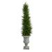 Nearly Natural 4.5ft. Cypress Artificial Tree in Decorative Urn UV Resistant (Indoor/Outdoor)
