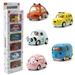 Pull Back Toy Cars Set of 6 Metal Cartoon Shaped Little Cute Car Model Gift Pack for Kids