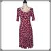 Lularoe Dresses | Lularoe Nicole. Deep Red Starburst Midi Dress Size Med | Color: Red/White | Size: M