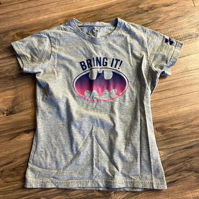Under Armour Shirts & Tops | Girl’s Under Armour Batman Shirt | Color: Gray/Purple | Size: Sg