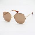 Gucci Accessories | New Gucci Gg0818sa 002 Round Women’s Sunglasses Gucci Gg0818s Brown | Color: Brown/Gold | Size: Os