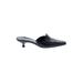 Donald J Pliner Mule/Clog: Slip On Kitten Heel Minimalist Black Print Shoes - Women's Size 7 1/2 - Closed Toe