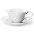 Portmeirion Sophie Conran Tea Cups & Saucers White 0.3ltr (Set of 4) by Portmeirion