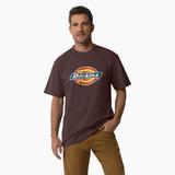 Dickies Men's Short Sleeve Tri-Color Logo Graphic T-Shirt - Chocolate Brown Size 3Xl (WS22A)