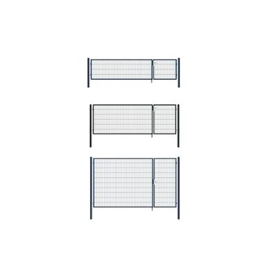 Gartentor Zauntor Einfahrtstor Stabmattenzaun Doppelflügel Anthrazit Grau 1400 x 3500 mm