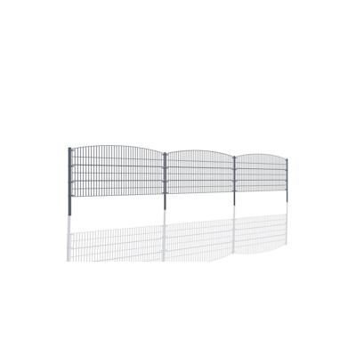 Aileenstore Gartenzaun Mattenzaun Doppelstabmattenzaun Anthrazit Grau Rund 1,60 m x 30 m Image