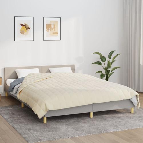 vidaXL Gewichtsdecke Hellcreme 220×230 cm 15 kg Stoff
