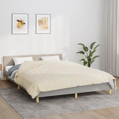 vidaXL Gewichtsdecke Hellcreme 220×240 cm 15 kg Stoff