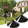 Squirrel Guard Baffle for Bird Feeder Pole Anti-Rust Squirrel Baffle Wrap Guard Around Protects Hanging Bird Feeders and Bird Houses (2pcs black)