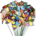 Butterfly Stakes 50pcs Garden Butterfly Ornaments Waterproof Butterfly Decorations For Indoor Outdoor Yard Patio Plant Pot Flower Bed Multicolor